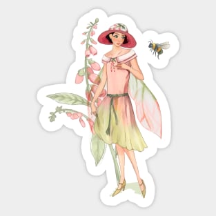 Foxglove Fairy Sticker